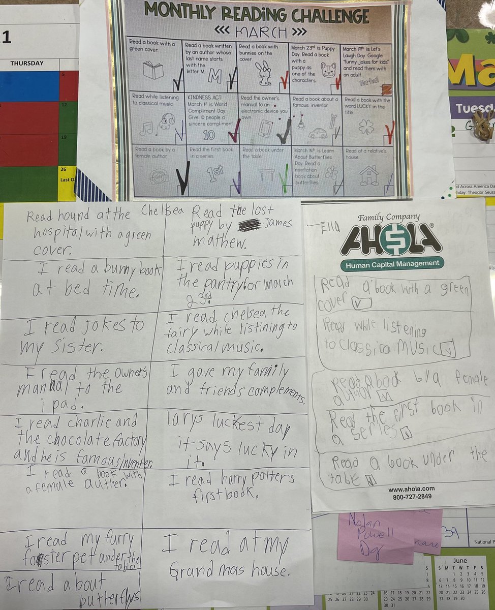 Ledgeview_Lib's tweet image. WOW!!! March was a busy month!! On top of normal library activities we have 17 new budding authors/illustrators!! 4 students completed the March reading challenge!!  I am Blessed  beyond measure to be able to work in this amazing job!! #everyonehasastory  #ledgeviewlibrary