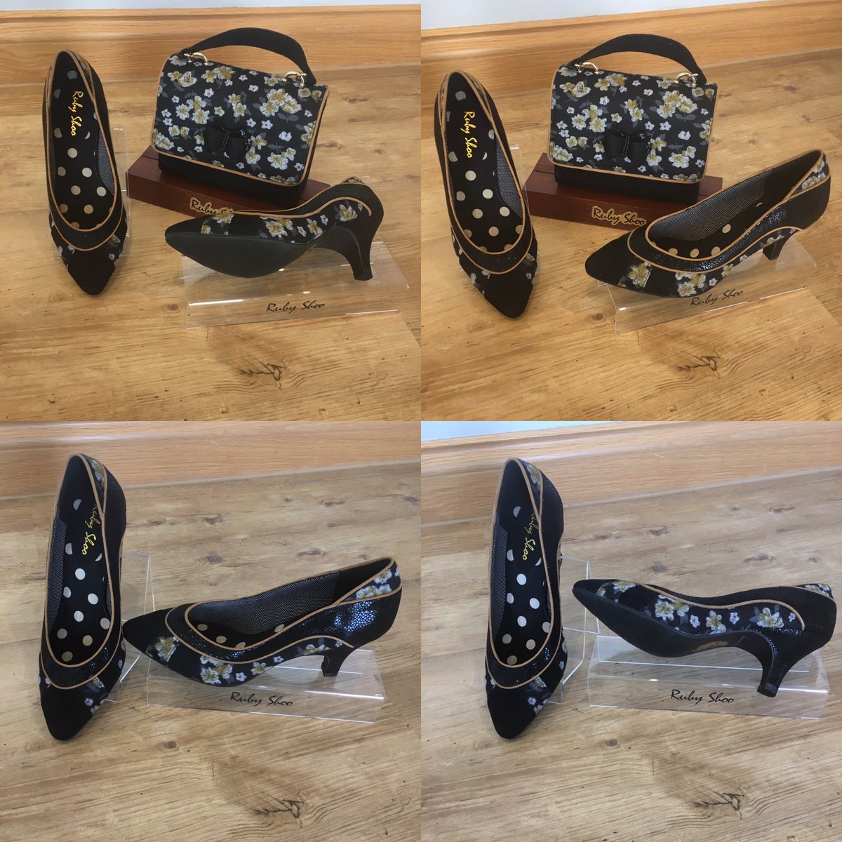 Brand new in box Daphne size 5. £35. Matching Casablanca bag £25. £3.50 UK p&amp;p #rubyshoo #bags #handbags #heels #shoes #shoos #matchingset #vegan #pinup #rockabilly #vintage #shoeheaven #shoeobsessed