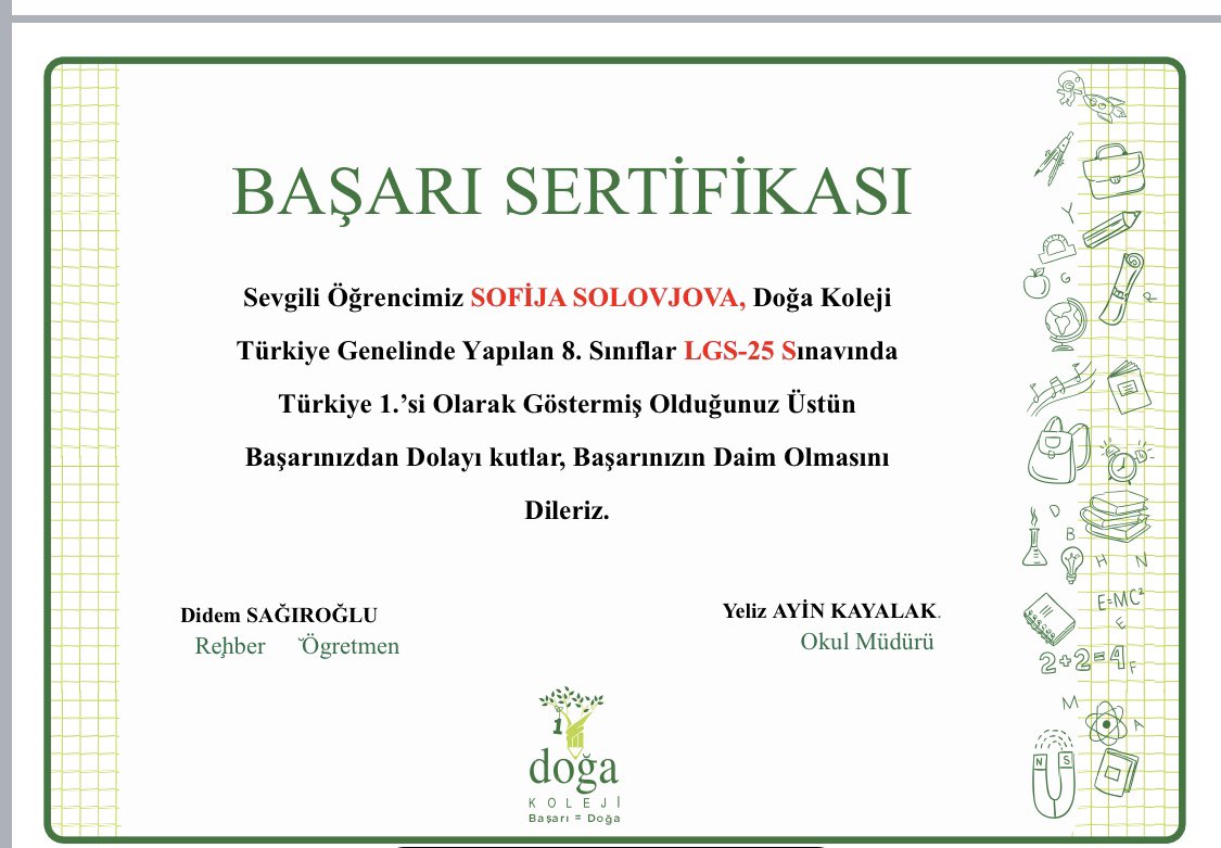 Acıbadem Bilim Doğa (@bilimdoga_reh) on Twitter photo Acıbadem Bilim Doğa Koleji Lgs-25 Türkiye şampiyonlarımızı ve dereceye giren öğrencilerimizi tebrik edip başarı sertifikalarını takdim ettik,çünkü başarmak doğamızda var🙏🏆Emeği geçen tüm öğretmenlerimizide tebrik ederiz🎉 <a href="/nurhansutlass/">Dr. Nurhan Sütlaş</a> <a href="/YelizAyin/">Yeliz Ayin Kayalak</a> <a href="/cavus_gulsen/">Gülşen Çavuş</a> <a href="/mert_kundakci/">Mert Kundakçı</a> Acıbadem Bilim Doğa Koleji Lgs-25 Türkiye şampiyonlarımızı ve dereceye giren öğrencilerimizi tebrik edip başarı sertifikalarını takdim ettik,çünkü başarmak doğamızda var🙏🏆Emeği geçen tüm öğretmenlerimizide tebrik ederiz🎉 <a href="/nurhansutlass/">Dr. Nurhan Sütlaş</a> <a href="/YelizAyin/">Yeliz Ayin Kayalak</a> <a href="/cavus_gulsen/">Gülşen Çavuş</a> <a href="/mert_kundakci/">Mert Kundakçı</a>