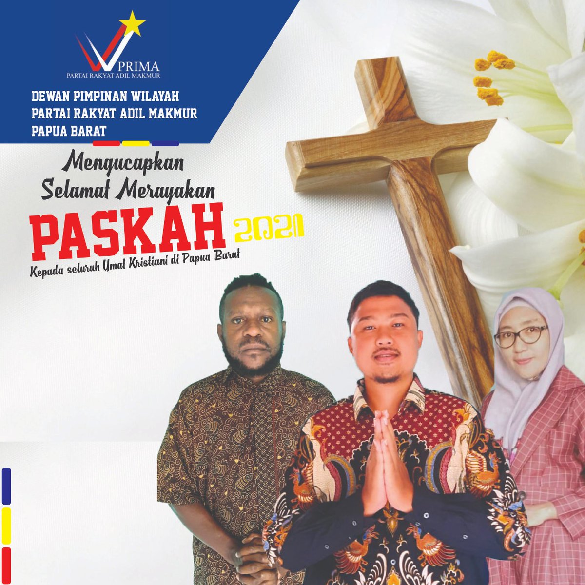 DPW PRIMA Papua Barat mengucapkan selamat merayakan Paskah