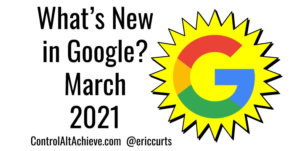 ericcurts's tweet image. 💥 What's new in #GoogleEDU - Check out the recorded video, detailed agenda, and all the links &amp;amp; resources from our March 2021 GEG-Ohio meeting here: controlaltachieve.com/2021/03/whats-… #edtech #TOSAchat #ETCoaches #TLAP #ControlAltAchieve #GEGOhio