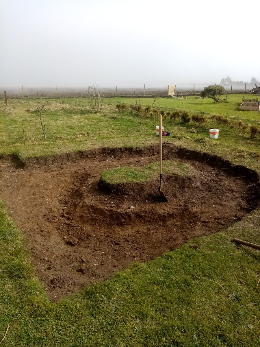 Work is progressing on the wildlife pond