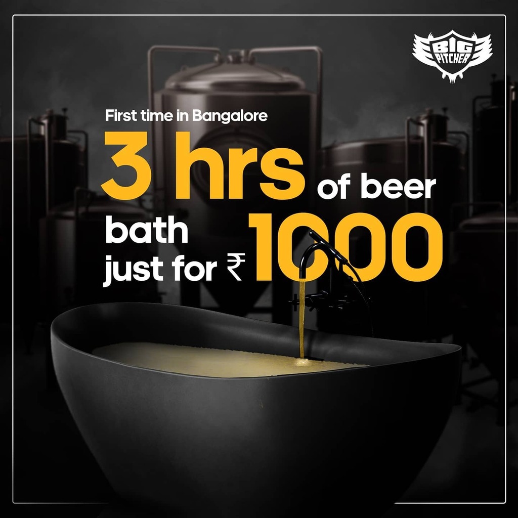 Big Pitcher is giving a chance to not just guzzle but splash in beer with our 3 hrs beer bath offer just for ₹1,000 

Alright, we all went a little overboard. Happy April Fools Day. 
On a lighter note drop in with your friends and family and enjoy our sumptuous food and craf…