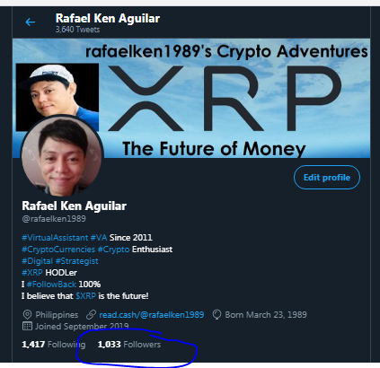 rafaelken1989's tweet photo. Finally here's the small $25 worth of #XRP giveaway that I promised after hitting the 1K follower milestone. Thank you for all the support fellow XRP loves!

1 lucky winner that follows me and my big boss @Joelfre40724032 and RETWEET with comment!

Ends in 48 hours!

Good luck!!! https://t.co/a6Kbh7mAjJ