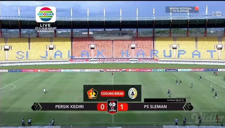 Saat ini sedang berlangsung cooling break, jangan kemana-mana tetap di depan tv kalian!
<a href="/tweetpersik/">txt dr Persik Kediri</a> 0 VS 1 <a href="/PSSleman/">PSS</a> 

#PialaMenpora2021 
#PersikDay
#PSSlemanDay
#NontondiRumah