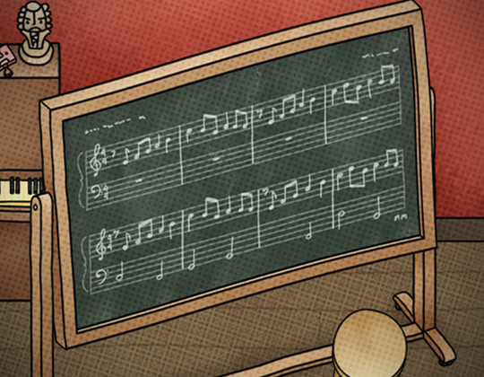 cardpocalypse_'s tweet photo. What better time of year to share a few of our Easter eggs. Any of the musicians out there know which 90's cartoon classic is being taught here? #eastereggs https://t.co/1omcOfYagw