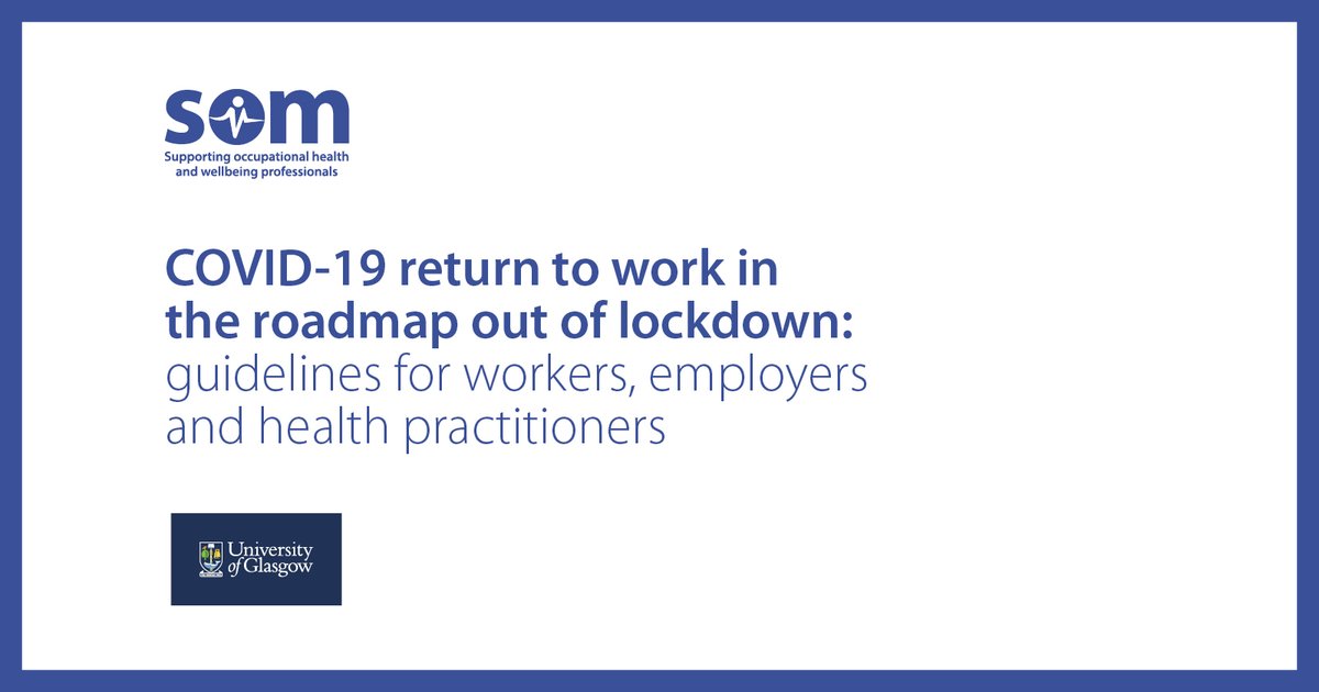 SOMNews's tweet photo. UofG @HWLGroup and SOM launch new #returntowork guidelines which for the first time, take account of community prevalence, vaccination status and previous #COVID-19 infection in the risk assessment https://t.co/LB1SOR9o4m @UofGIHW #occupationalhealth https://t.co/wJivD364qM