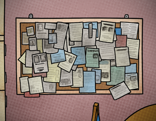 cardpocalypse_'s tweet photo. What better time of year to share a few of our Easter eggs. A tricky one today. Try not to drop your coffee in shock when you recognise this notice board.  #eastereggs https://t.co/em4NzLhgNR