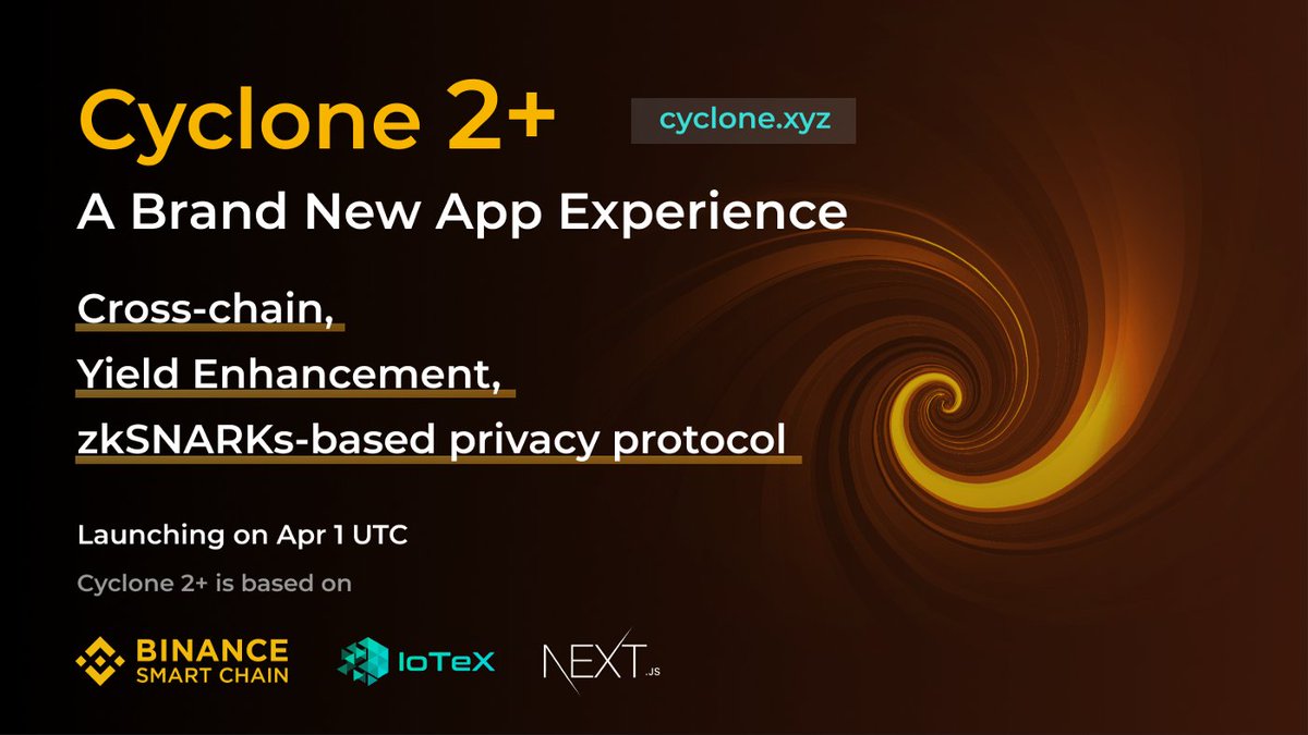 cycloneprotocol's tweet photo. 🚀Cyclone 2+ is live now! 

Please give it a try! 👉 https://t.co/u3xs1pH6Uo
📢Share with your friends if you enjoy the new experience! https://t.co/fs0TxBy4bQ