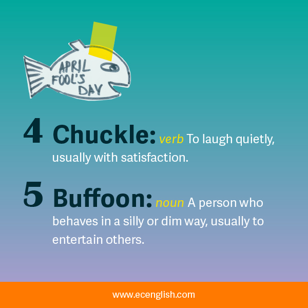 ECEnglish's tweet photo. April 1st is commonly known as April Foolโs Day in English-speaking countries. A day when people play funny tricks or jokes on friends, family and maybe even their colleagues! Just for fun of course. #ecenglishtips #learnEnglish https://t.co/SE7AGd3vRa