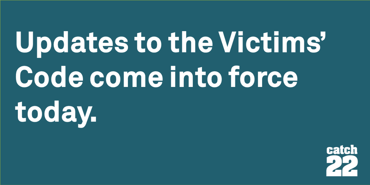 Our victims and exploitation teams work alongside Police and Crime Commissioners to provide confidential, independent support to victims of crime and exploitation. We welcome today’s updates to the #VictimsCode to make the Code easier to understand and improve rights for victims.