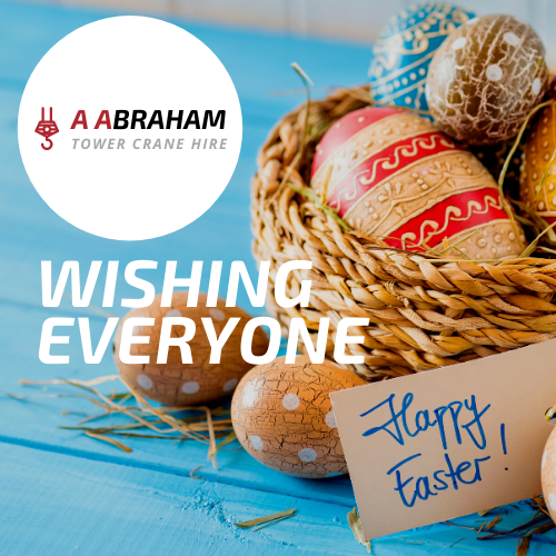AbrahamTch's tweet photo. Have a Fantastic #easter2021 to all our friends, clients, suppliers and colleagues across the UK from the team at @AbrahamTch.

#towercranes #cranes #planthire #ukconstruction #newbuilds #highrisebuildings #commercialconstruction #residentialconstruction #residentialdevelopment https://t.co/R2fWktXkWU