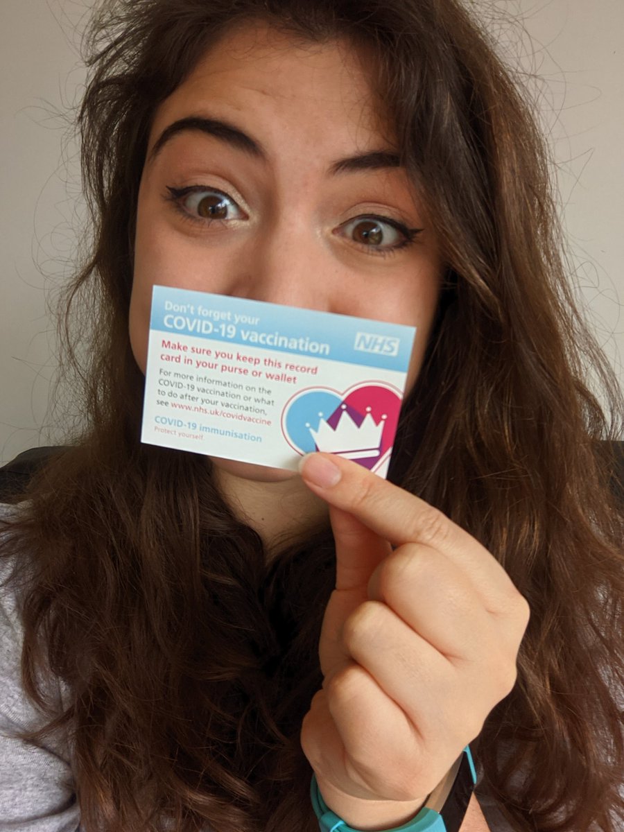 Megan_Ruby_'s tweet photo. An extra special birthday present for my 24th! 🥳 #seconddose #thankyouNHS #GetVaccinated https://t.co/c81gQTOW4i