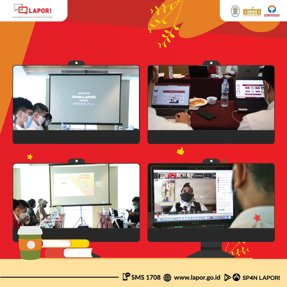 LAPOR1708's tweet photo. Selamat Siang #SahabatLAPOR!
Pada tanggal 29 dan 30 Maret 2021, Pengelola SP4N-LAPOR! menyelenggarakan Peluncuran dan Bimbingan Teknis Aplikasi Mobile untuk Pengelola SP4N- LAPOR!
---
Berani LAPOR! untuk Pelayanan Publik yang Lebih Baik.
#lapor1708 #beraniLAPOR! #mobileadmin https://t.co/wmHVIpvf1j