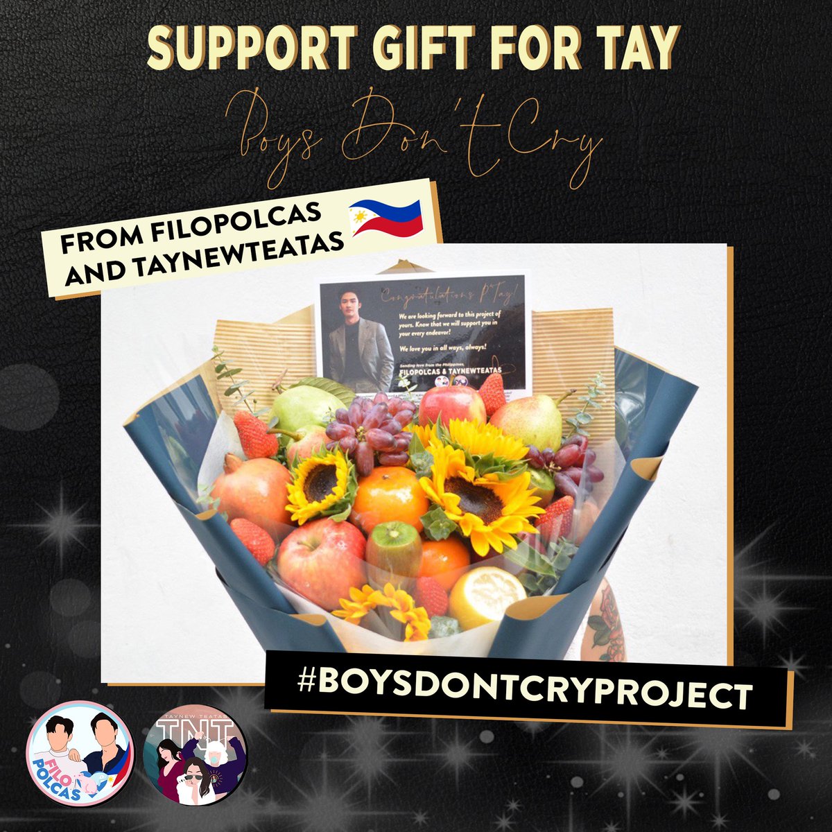filopolcas's tweet photo. Project 7 ✨
Congratulations, @Tawan_V 🥳 May your year be more fruitful! We're always here to support you!
Sending love from the Philippines together with @TayNewTeatas 💙
Thank you for the help @taynewtaehin @taytawanfc 🥰
#เตนิว #BOYSDONTCRYPROJECT
#Tawan_V #filopolcas https://t.co/Av7xdum9E3