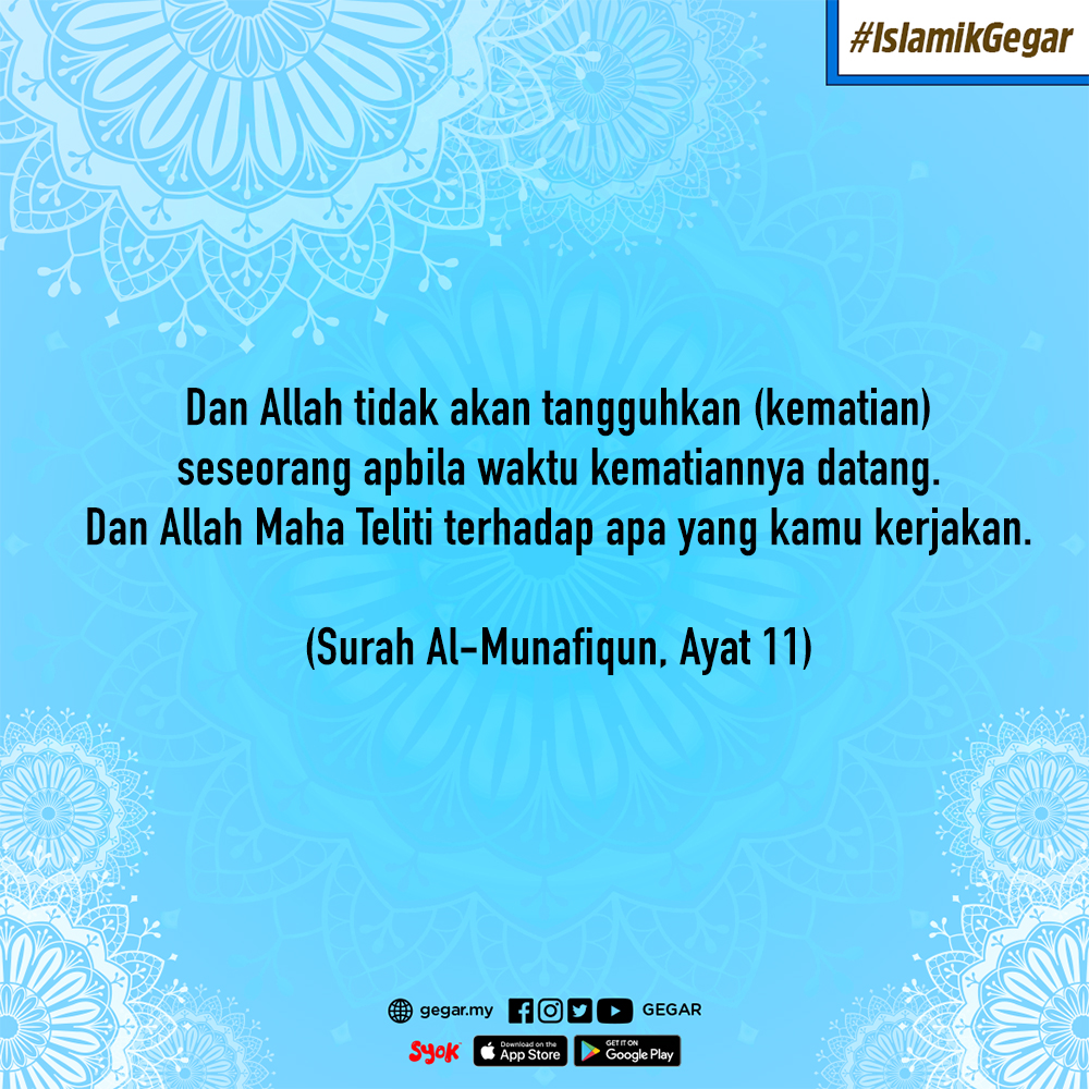 Gegar S Tweet Sebaliknya Mengingati Kematian Mendorong Manusia Meapkan Matlamat Yang Jelas Hidupnya Di Dunia Dan Akhirat Manusia Yang Sering Mengingati Mati Menyedari Allah Swt Sentiasa Mengawasi Setiap Tindakan Yang Dilakukannya Islamikgegar