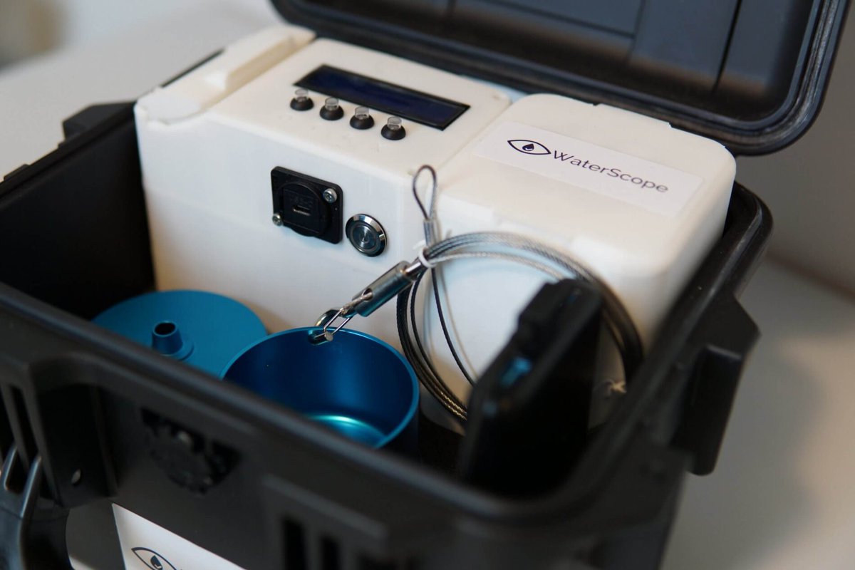 The_HIF's tweet photo. Drinking water contaminated with #bacteria is a global problem.
#WaterScope is a rapid, easy-to-use and affordable system to test bacterial contamination in drinking #water.
Know more about other #WASH innovations we're supporting: https://t.co/KeRgJkOVXO https://t.co/BhvQgU95BT