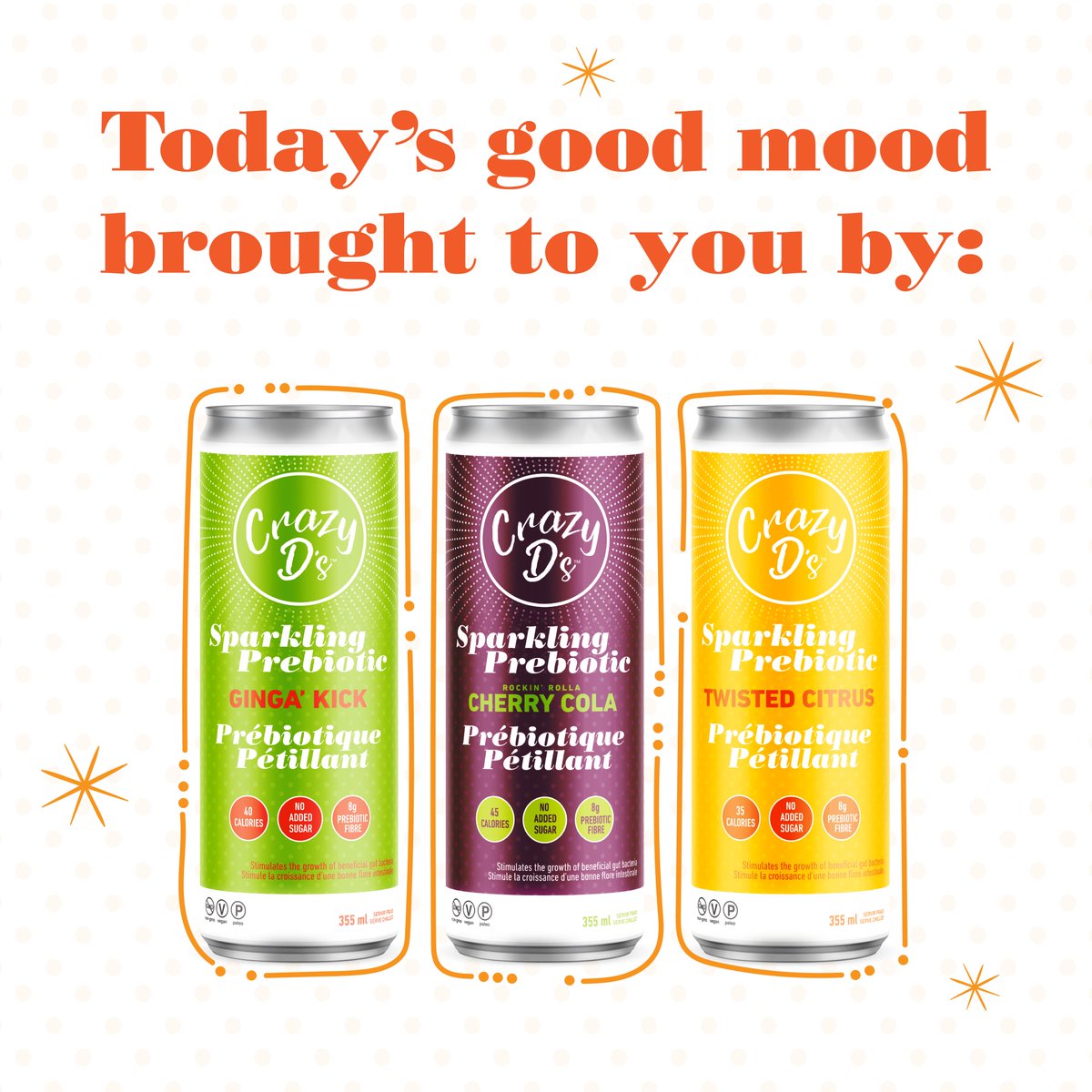 It’s a gut feeling!

Our #gut produces 90% of the body’s #serotonin, a hormone with key functions including;

* Mood stabilization, happiness and well-being
* Brain cell and nervous system communications
* Sleep cycle
* Digestion

Nurture all the feels with delicious #prebiotics!