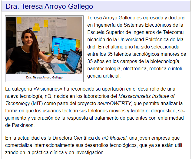 ccarnerop's tweet photo. Entrevistamos este mes en https://t.co/pQB6nthGBz a Teresa Arroyo Gallego sobre "Nuevas Tecnologías y Enf. Alzheimer" (https://t.co/QglkhrU7Z9) https://t.co/Lp3oUoKxfe