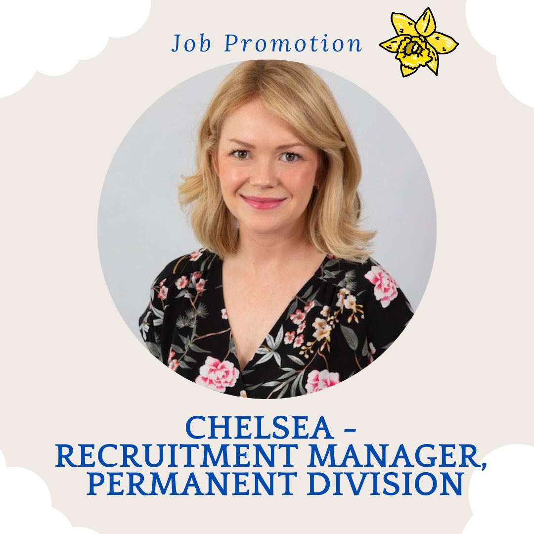 StDavidRec's tweet photo. We are excited to announce we have had a promotion at St David’s today.. Chelsea is now the Recruitment Manager of the Permanent Division. 

A very well deserved title. Exciting times ahead Chels 🌼 😃 
#promotion #jobpromotion #recruitment #manager #recruitmentmanager #permanent https://t.co/lgqaALSvLV