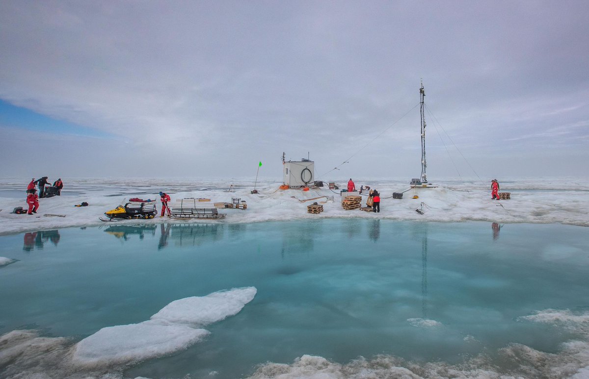 thembauk's tweet photo. The @MOSAiCArctic expedition aimed to do 2 key things: gain a mechanistic understanding of the #Arctic climate system (sampling over 100 parameters), and to do so by sampling from the ship, helicopter flights, satellites and more! ๐ ๐ณ๏ธ โ๏ธ #ChangingArctic #MOSAiCExpedition https://t.co/6vTMtXR4Xb