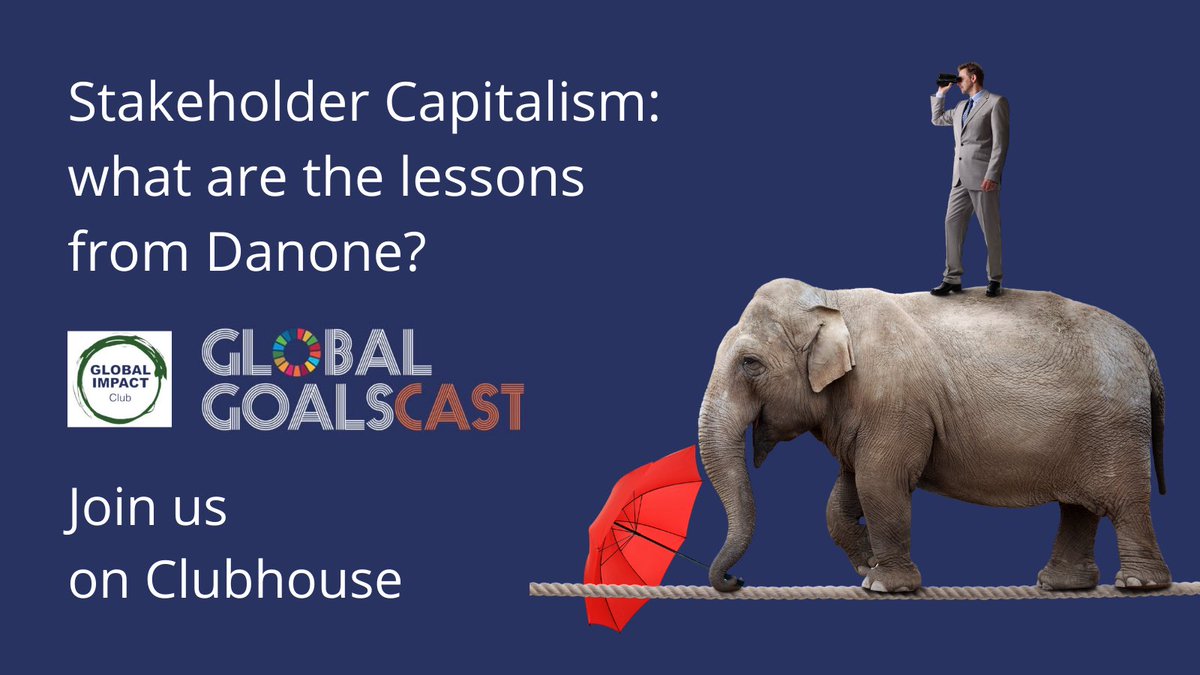 globalimpact21's tweet photo. Are you on @joinClubhouse? Come join @globalimpact21 @GlobalGoalsCast @edielush @MichaelOreskes @hard_kimberly @BellaBlake2401 with @gilliantett @FT @ftmoralmoney on #stakeholdercapitalism
Today @ 9am PDT, 12PM EDT, 5pm BST #purpose #business #globalgoals  https://t.co/fxAngq4t7x https://t.co/LxosVGoJgo