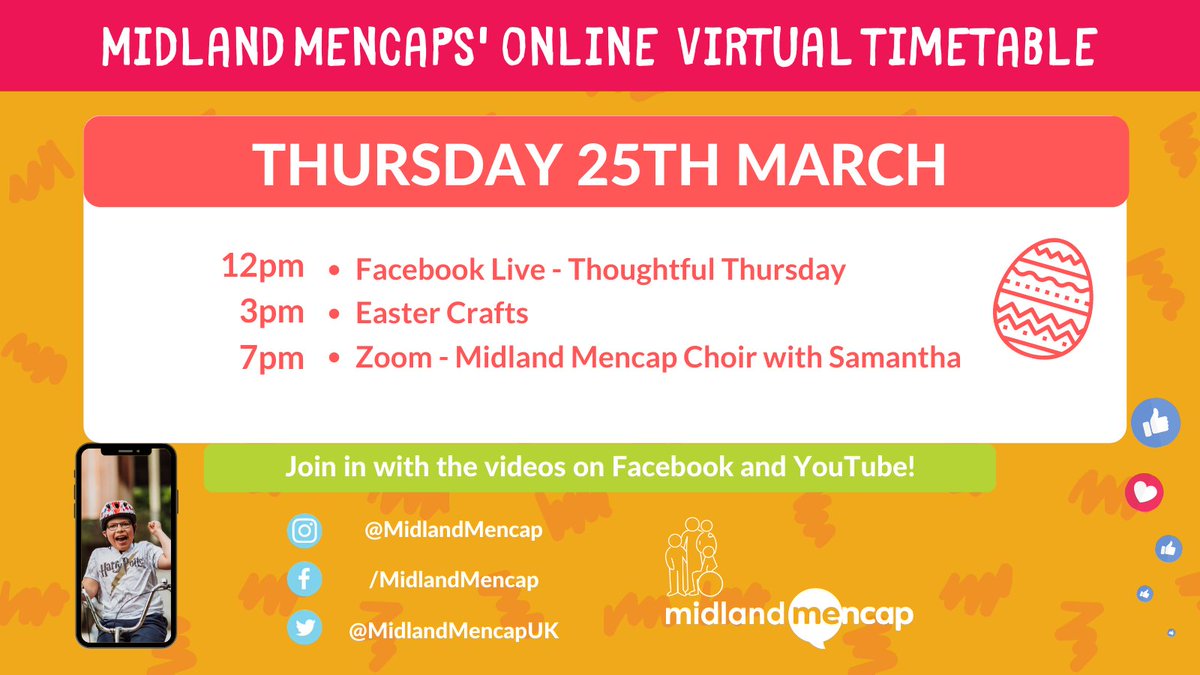 MidlandMencapUK's tweet photo. Look out for our Easter Crafts announcement at 3pm today! π°
#Easter #MidlandMencap #CraftsforAll https://t.co/PhAFzgLDTn