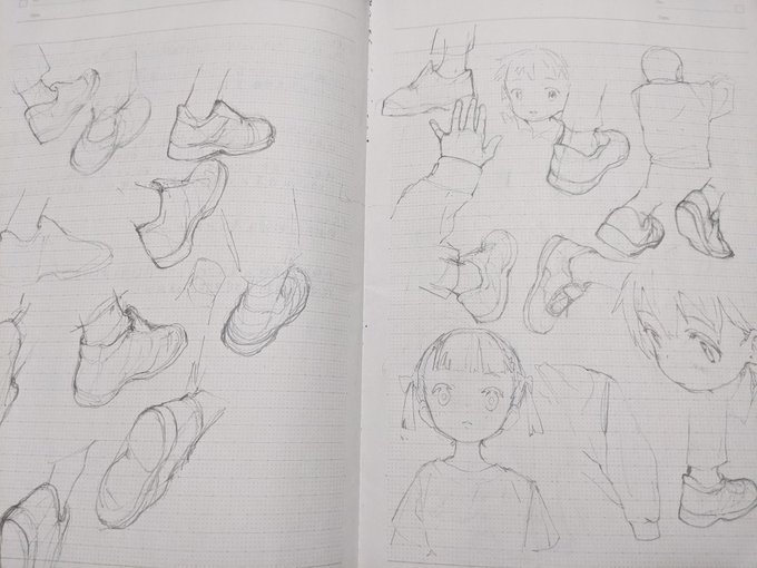 講習中暇すぎてずっと靴かいてた… 