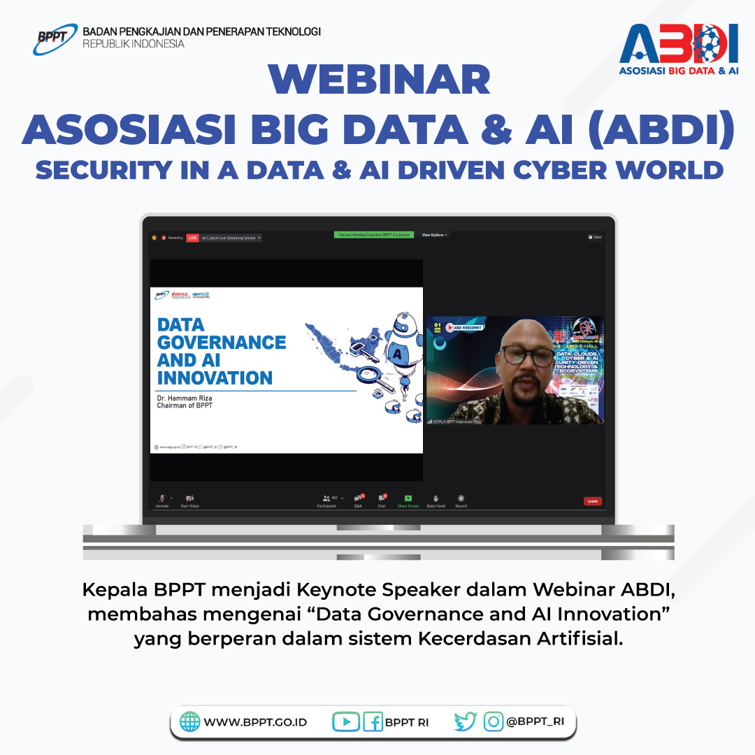 BPPT_RI's tweet photo. Selamat sore Teknopren! Tahukah kalian dengan istilah “data is the new oil”? Data berperan besar dalam sistem Kecerdasan Artifisial (KA). Untuk itu perlu adanya Data Governance (tata kelola data) dalam implementasinya. Simak utas ini ya, Teknopren

#BPPTSolidSmartSpeed https://t.co/aRugl11UXj