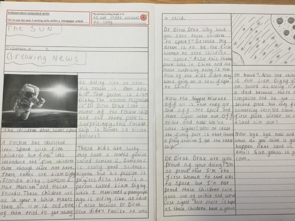 Year 5 have become roving reporters! They have written newspaper reports based on their class book. Get the scoop from L and K here! (2 of 2)
#BlaisePrimary #CreatingSuccess #LayingFoundations #ThrivingOnChallenge #BelievingWeCan