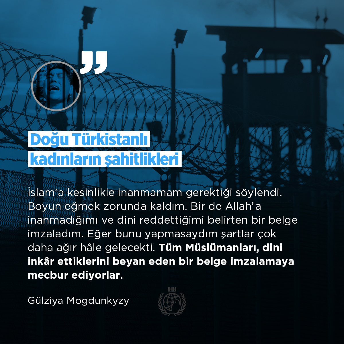 ihhinsaniyardim's tweet photo. Doğu Türkistanlı kadınların şahitlikleri

"Tüm Müslümanları, dini inkar ettiklerini beyan eden bir belge imzalamaya mecbur ediyorlar."

#ŞakaDeğilSoykırım https://t.co/Y4bPtJuO9Q