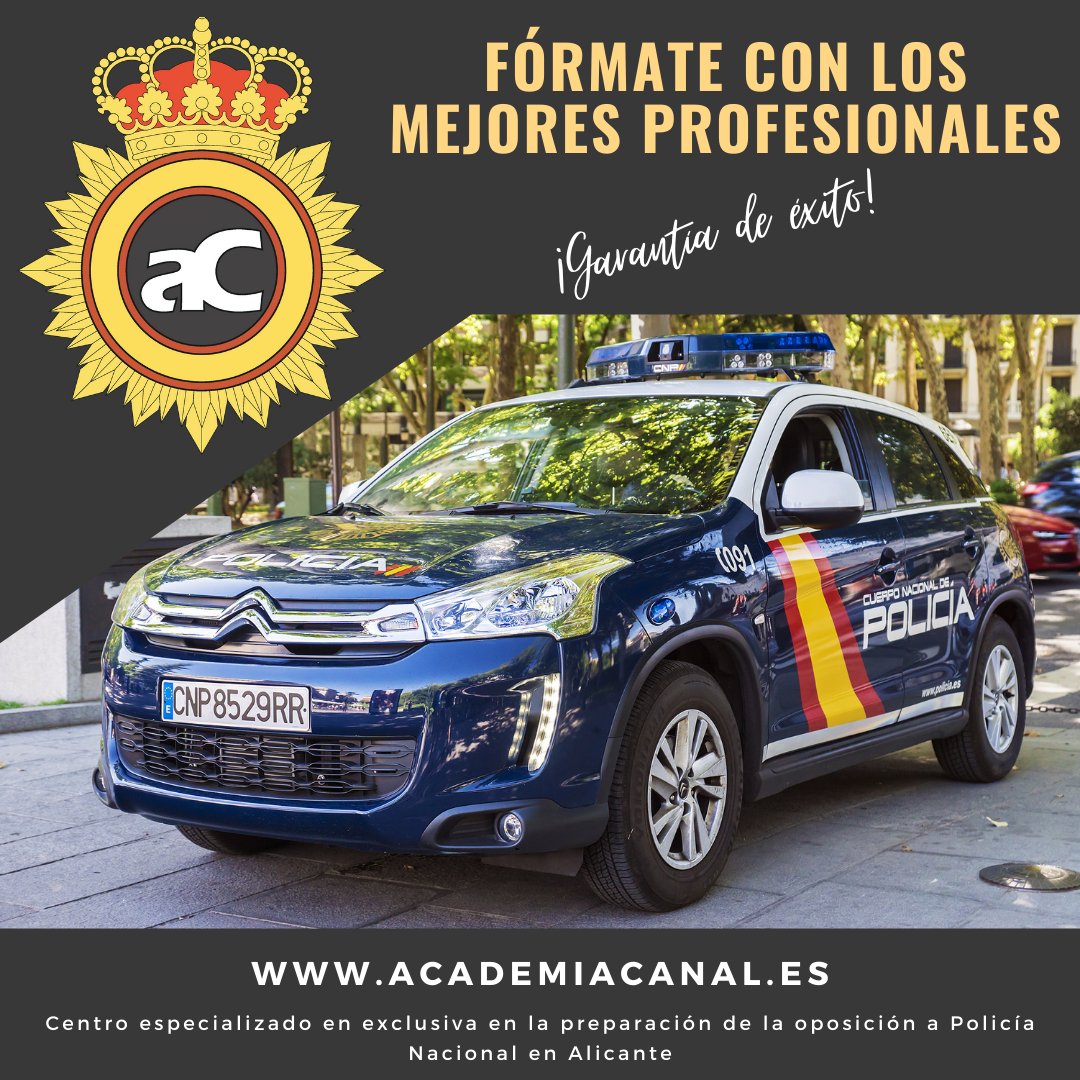 AcademiaCanal's tweet photo. Fórmate con los mejores profesionales 💪, profesores pertenecientes a la escala ejecutiva y superior, en activo, especializados y con amplia experiencia en cada materia a impartir.

🌐 https://t.co/7isQjCWTt3

#academiacanal #PoliciaNacional #cnp #escalabasica https://t.co/o0CRdBvv7s