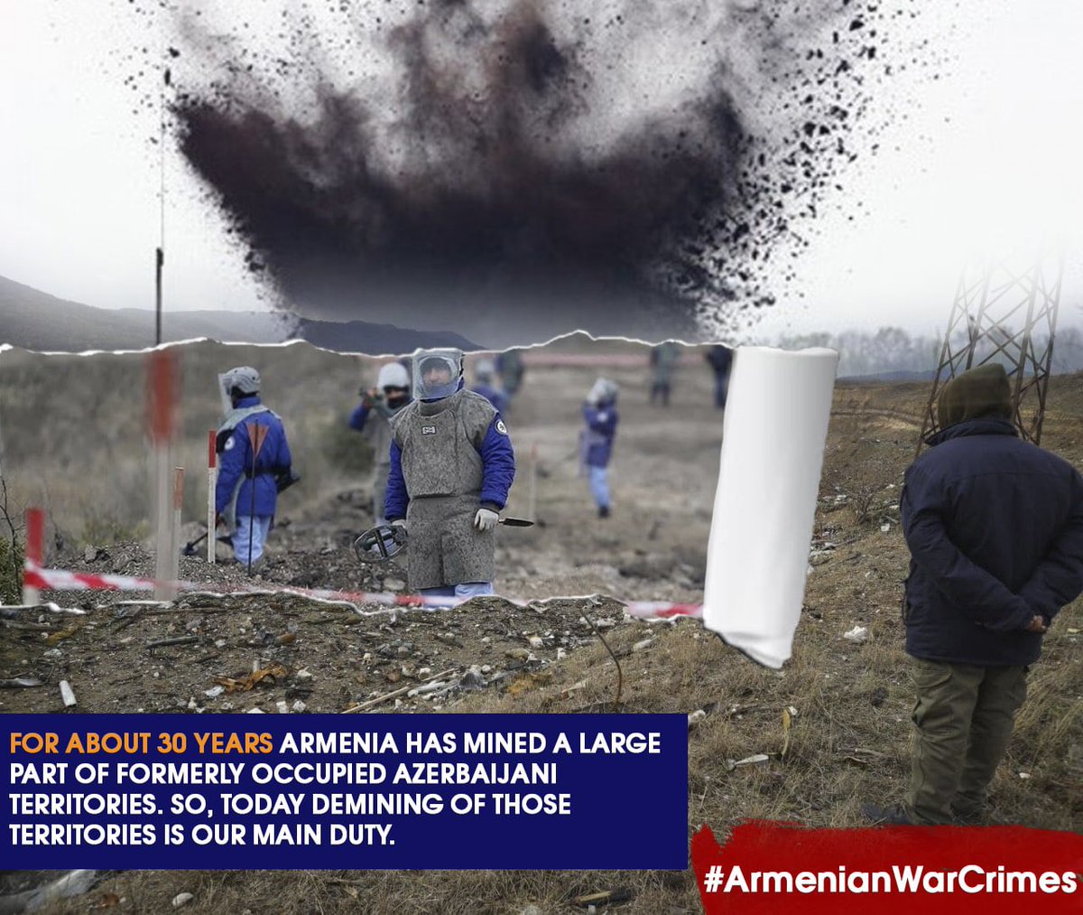 SaidaSadig's tweet photo. -Without minefield maps, it's difficult to provide the safe return of Azerbaijani IDPs to their homes. Unfortunately, we don't see Armenia's goodwill in this matter. #ArmenianWarCrimes #IMAD2021 @UN
@coe
@hrw
@UNHumanRights
@UNOCHA
@UN_HRC
@amnesty
@MineMonitor
@MAGsaveslives https://t.co/HPdVSfPfxk