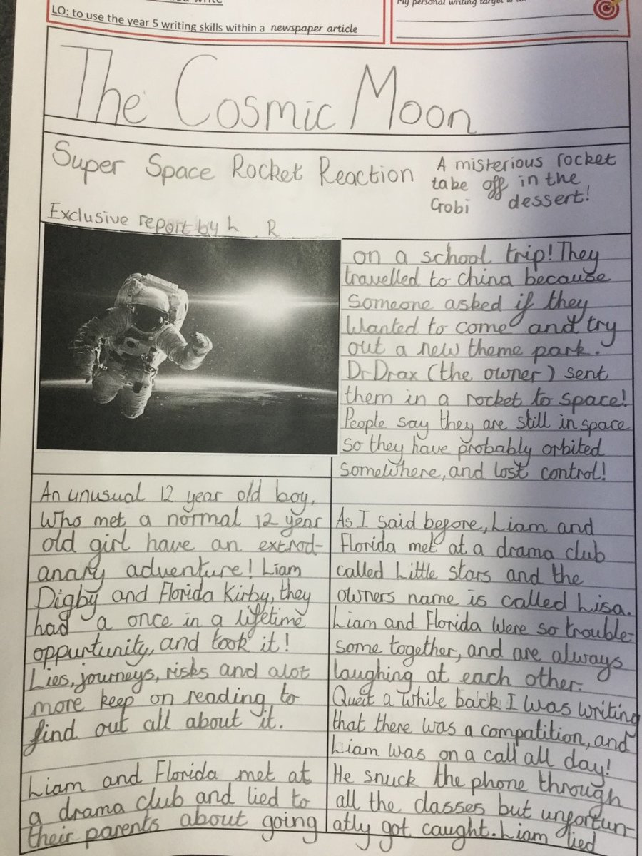 Year 5 have become roving reporters! They have written newspaper reports based on their class book. Get the scoop from L and K here! (1 of 2)
#BlaisePrimary #CreatingSuccess #LayingFoundations #ThrivingOnChallenge #BelievingWeCan