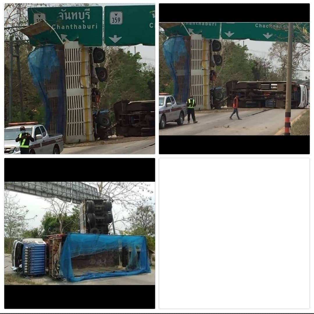 Crazy #truckcrash in #Thailand! 

gab.com/SteveAustralia…

#Bangkok #ThailandNews #SteveKThailand #TACSThailand #ThailandWatch #DiscoverThailand #StrangeThailand #AmazingThailand #roadaccidents #baddriving #RoadAccidentsThailand #ThaiCrazyAccidents #ThaiStupidDrivers