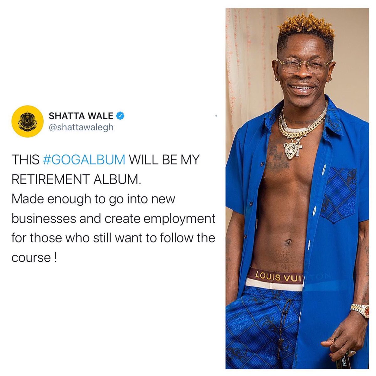 SteezeChannel's tweet photo. @shattawalenima has announced that he'll be retiring after his upcoming project #GOGALBUM.
#SteezeChannel #BlackAdam #ShattaWale https://t.co/IPM2w8Moxv