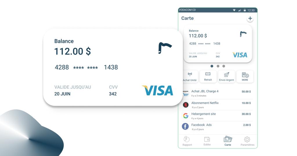 EskkeApp's tweet photo. Désormais vous pouvez télécharger une nouvelle version de Eskke qui vous permettra de générer les cartes bancaires visa gratuitement afin d’effectuer tout vos achats en ligne.

Partagez l’application à au moins 5 personnes pour activer cette fonctionnalité. https://t.co/6lEdPWgr2m