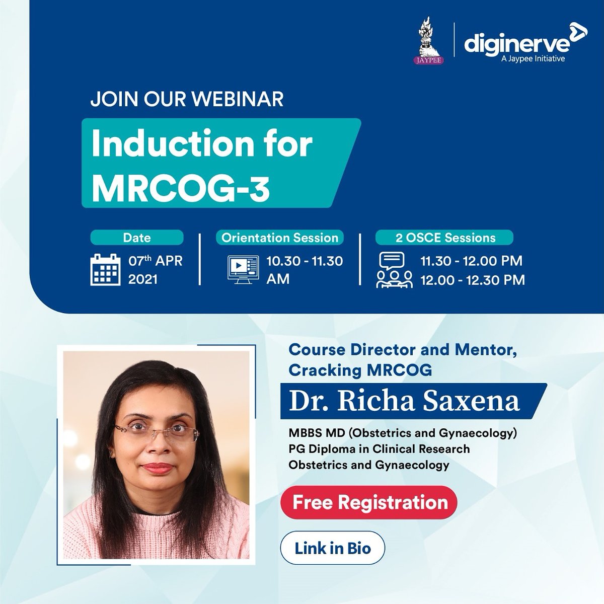 Diginerve's tweet photo. https://t.co/byCmoD7Mnu Register now to attend #Session for free #Webinar on Induction for MRCOG 3 By Dr. Richa Saxena

#JoinWebinar #obstetricsandgynaecology #obstetrics #obgyn https://t.co/sTQIOYqntN