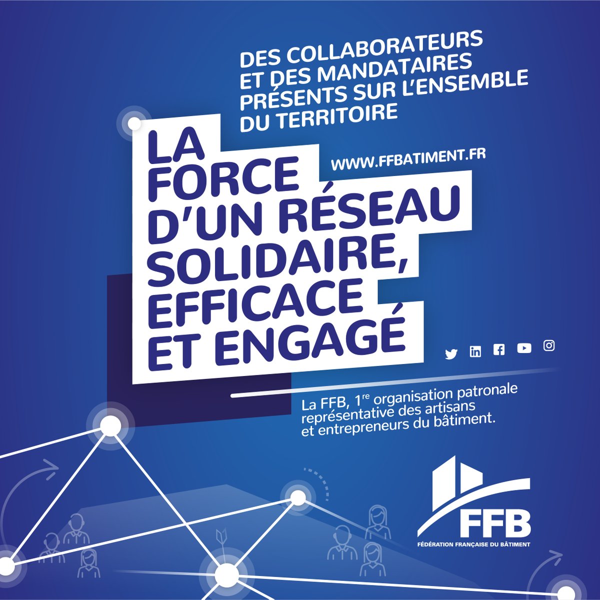 Pour les Artisans et Entrepreneurs du Bâtiment, l'activité continue dans le respect des mesures désormais éprouvées. Plus que jamais, on est plus forts ENSEMBLE !