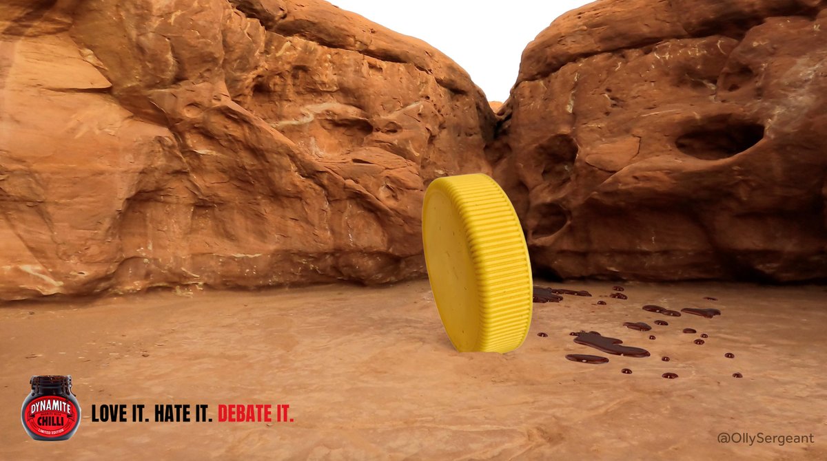 OllySergeant's tweet photo. @OneMinuteBriefs @marmite #MarmiteDynamite #AprilFoolsDay 

the Utah monolith pillar has been replaced... https://t.co/HIdDbXjfJx