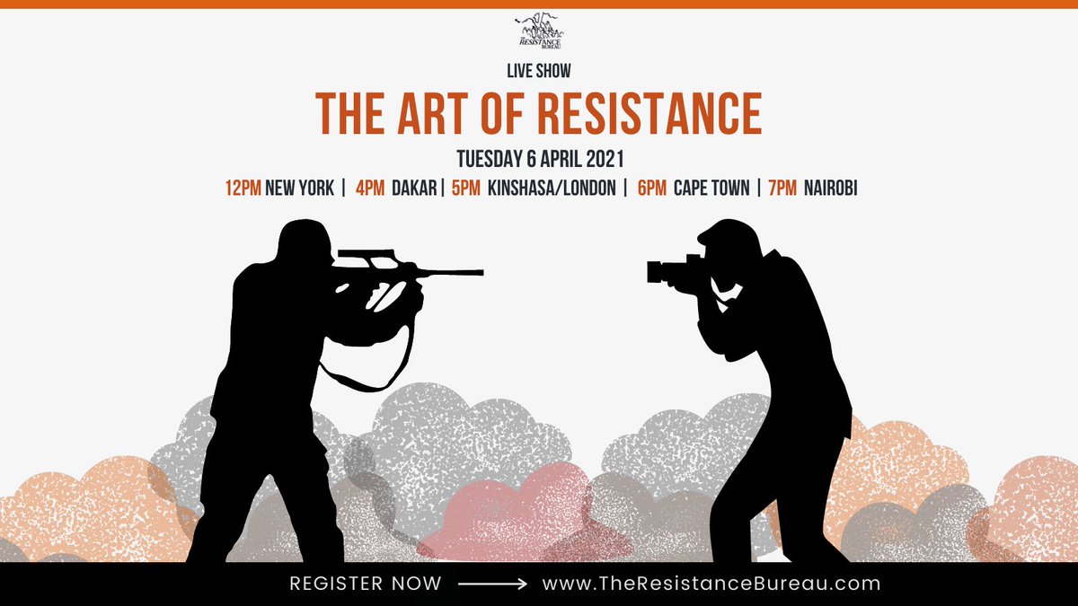 With the click of a finger, artists can shift political discourse, and inspire millions to defend their civil liberties by standing up to oppression.

Join us next week as we explore how African artists are  shaping African politics!

Register Here:theresistancebureau.com