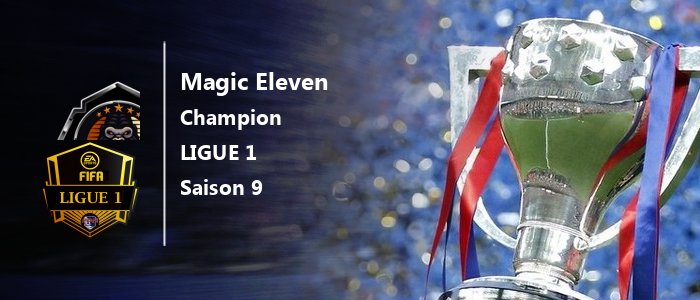 Bravo au champion de la ligue 1 

🏆 <a href="/Magic__Eleven/">ThePrince❤️💙</a>

🥈 @Paillade1974Esp 
🥉 <a href="/fc_mobali/">Fc Mobali Esport</a>