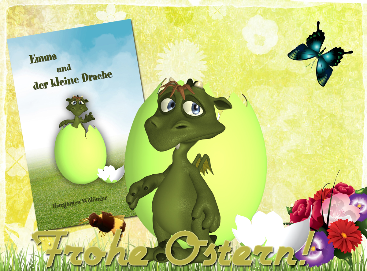 Eine Ostergeschichte für die Kleinen.
„Emma und der kleine Drache - Kinderbuch über ein Ei mit ungewöhnlichem Inhalt.
Das Kinderbuch "Emma und der kleine Drache" erzählt die Geschichte eines kleinen Mädchens, das ein besonderes Ei ausbrütet.
hansjuergen-woelfinger.info/emma-und-der-k…