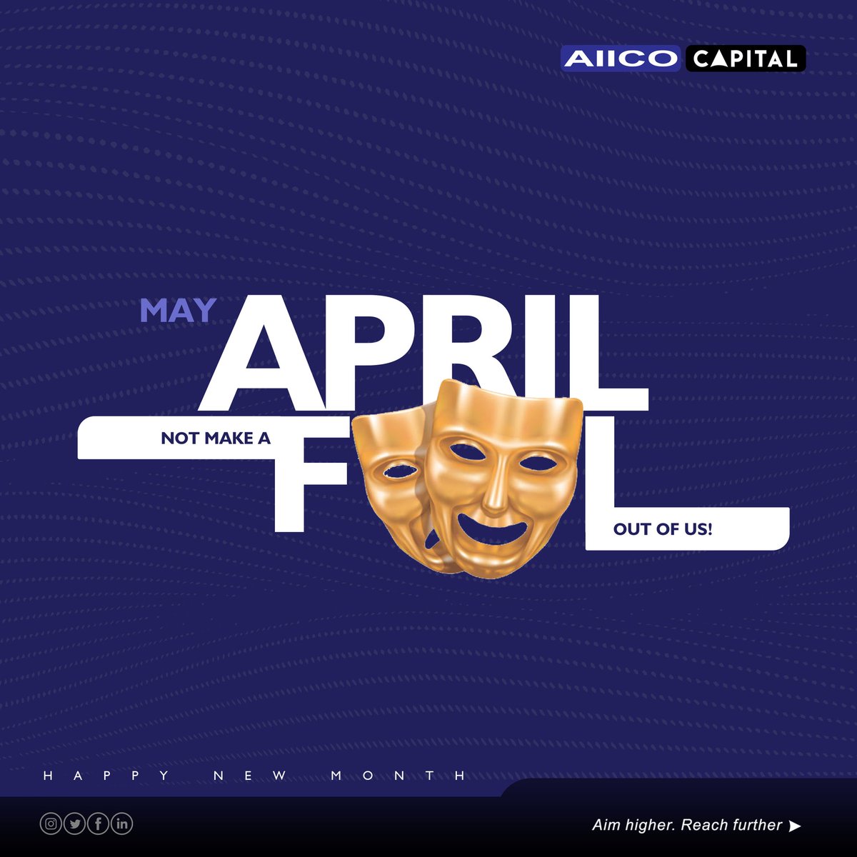 aiicocapitalng's tweet photo. Happy New Month from all of us at AIICO CAPITAL.

#Aimhigher #Reachfurther #Livesmarter #Aiicocapital #happynewmonth #Newmonth https://t.co/OepvHPbIvY