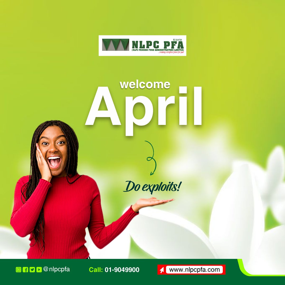 nlpcpfa's tweet photo. Welcome April
Do exploits!!!
#StaySafe #RetireHappy #Wecare #nlpcpfa #HappyNewMonth https://t.co/8d6WYuTdR1