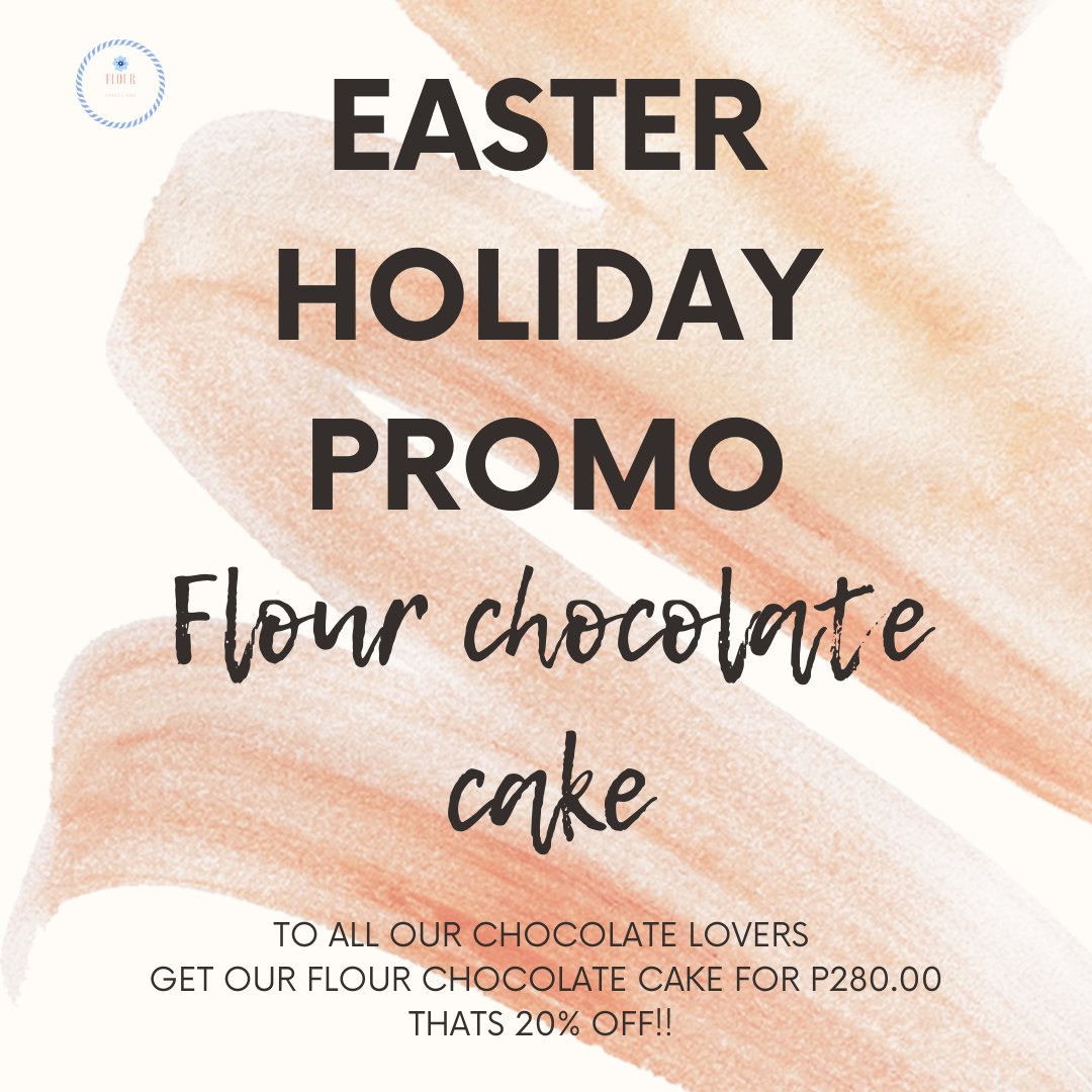 BwFlour's tweet photo. Hey🙂, don't focus too much on the bad things!

Promo runs until the 6th April 2021.

#FLOURBW #chocolatecake https://t.co/YscoH5msfF