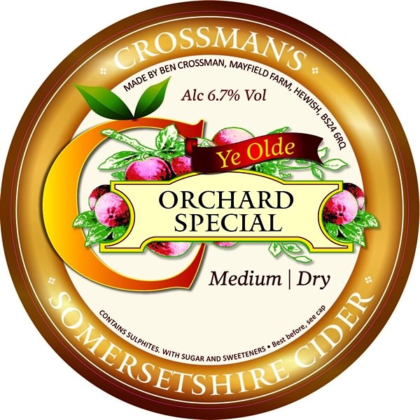 BACK IN STOCK! ORCHARD SPECIAL.
Crossman’s Orchard Special is a 6.7% Medium/Dry cider, made with high tanning cider apples. Such as Dabinetts, Yarlington Mill &amp; Tremlett Bitters.
This combination gives this #cider its characteristic full bodied taste.
crossmanscider.co.uk/product/crossm…