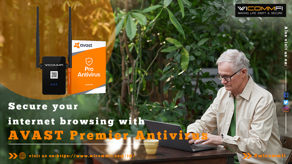 WicommFi's tweet photo. You do not have to spend extra on #antivirus protection. #Wicommfi now brings a #Range_Extender with #AVAST antivirus to provide you a #secured network. You will get a #high-speed extended network without worrying about #malware threats. Get details on https://t.co/5l6MorcSvf https://t.co/t6hQQXNmt8