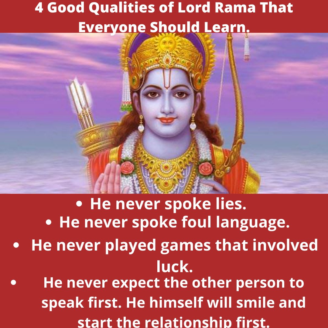 Lord Rama.... . . . . #rama #ramayana ram #hanuman #sitaram #harekrishna  #sita #jaishriram #tacho #radhakrishna #india #hindu #hinduism #shriram  #siyaram #radheradhe #bhakti #qualities #religion #tentaran, image size:1080x1080