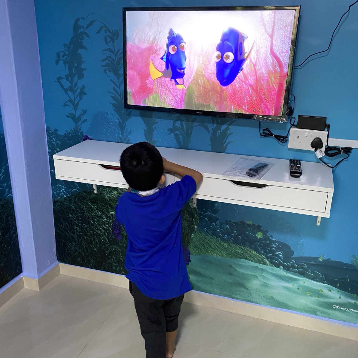 MakeAWishSG's tweet photo. As @findingdory's biggest fan, Aaffan wished for a room makeover featuring Dory. Aaffan was ecstatic to arrive home after surgery and see his new room. Everyday, Aaffan is reminded to "just keep swimming" and to never give up.
@DisneySingapore #MAWSG https://t.co/Nf3n1LHfZ4